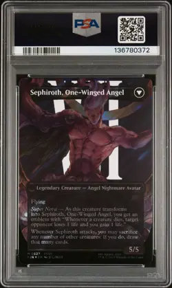 2025 MTG FINAL FANTASY SURGE FOIL #0527 SEPHIROTH, FABLED SOLDIER PSA 10 - Image 2