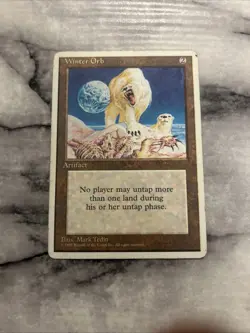 MTG Winter Orb artifact 4th Edition Regular Rare 1995 - Image 1