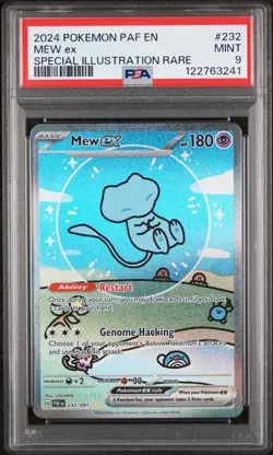 PSA 9 MINT Mew Ex Paldean Fates SIR Holo Pokemon 232/091 - Image 1