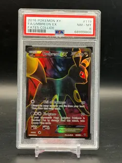 PSA 8 NM-MT Umbreon EX Fates Collide Full Art Holo 2016 Pokemon 119/124 - Image 1