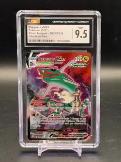 CGC 9.5 MINT+ Rayquaza VMAX Silver Tempest Full Art Holo 2022 Pokemon TG20 - Image 1