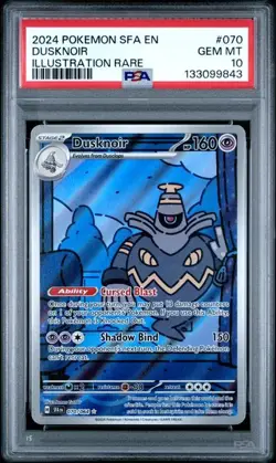 PSA 10 GEM MINT Dusknoir Shrouded Fable Illustration Rare Holo Pokemon 070/064 - Image 1