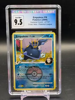 CGC 9.5 GEM MINT Empoleon FB Supreme Victors Crosshatch Holo Pokemon 27/147 - Image 1