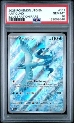 PSA 10 GEM MINT Articuno Journey Together Illustration Rare 2025 Pokemon 161/159 - Image 1