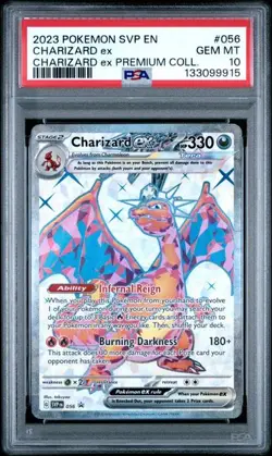 PSA 10 GEM MINT Charizard ex Black Star Promo Full Art Holo 2023 Pokemon SVP 056 - Image 1