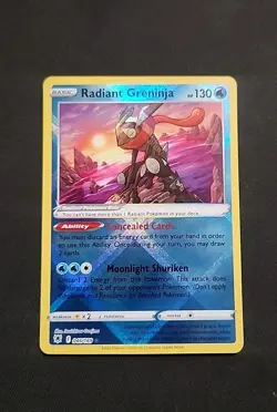 Pokemon TCG Radiant Greninja 046/189 Swsh10: Astral Radiance Holo-NM - Image 1
