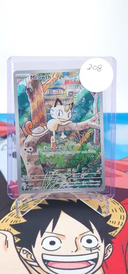 Meowth 106/094 Full Art Phantasmal Flames Pokemon Mega Evolutions TCG (MINT) - Image 3