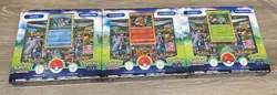 X3 Pokemon TCG Pokemon Go Pin Collection - Charmander Squirtle Bulbasaur SET NEW - Image 1