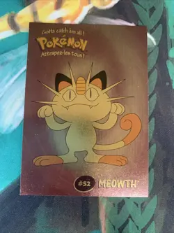 2000 Pokemon Stadium Danone Meowth #52 4/8 Foil Gold 2 - Image 1