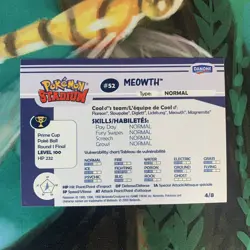 2000 Pokemon Stadium Danone Meowth #52 4/8 Foil Gold 2 - Image 2