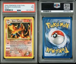 2000 POKEMON GYM CHALLENGE HOLO #2 BLAINE'S CHARIZARD PSA 7 - Image 3
