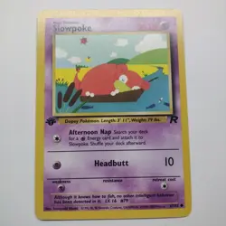 Pokemon Team Rocket 1st Edition Slowpoke 67/82 Non-Holo NM Pack Fresh - Image 1