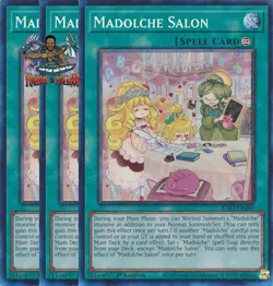 Yugioh! 3x Madolche Salon RA03-EN069 Collector's Rare 1st Ed NM - Image 1