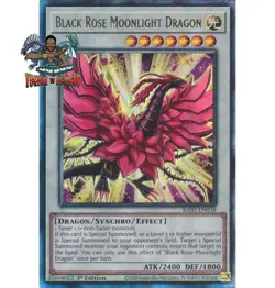 Yugioh! 1x Black Rose Moonlight Dragon RA03-EN038 Ultimate Rare 1st Ed NM - Image 1
