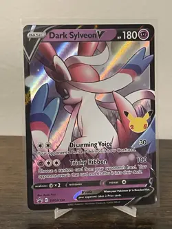 Dark Sylveon V SWSH134 SWSH: Sword & Shield Black Stat Promo Card Holo NM - Image 1