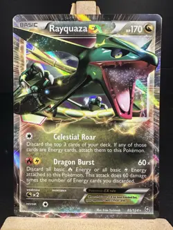 Rayquaza EX - 85/124 - Pokemon Dragons Exalted Black & White Ultra Rare Card LP - Image 1