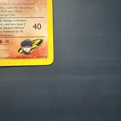 Pokemon TCG Rockets Moltres Holo Rare Card 12/132 Gym Heroes - Image 3