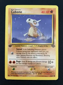 Cubone 1st Edition 1999 Jungle Set 50/64 Pokemon Card - Image 1