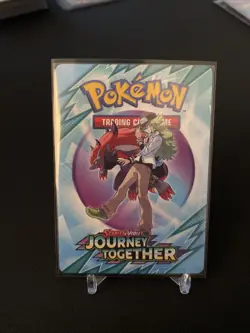 Pokemon TCG Journey Together Trainer Tips Art Card Ft. N & Zoroark - Image 1