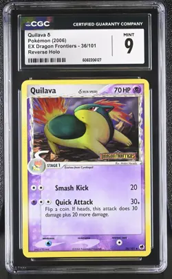 CGC 9 Quilava 2006 EX Dragon Frontiers 36/101 Reverse Holo STAMPED Pokemon Card - Image 1