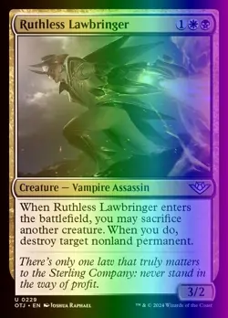 MTG Ruthless Lawbringer (229/441) Outlaws of Thunder Junction LP FOIL - Image 1