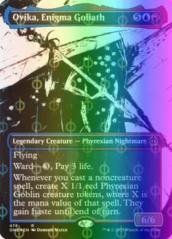 MTG Ovika, Enigma Goliath (474/530) Phyrexia All Will Be One LP FOIL - Image 1