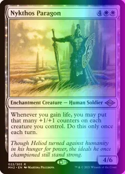 MTG Magic the Gathering Nykthos Paragon (22/767) Modern Horizons 2 LP FOIL - Image 1
