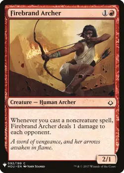 MTG Magic the Gathering Firebrand Archer (HOU-92/1703) Mystery Booster LP - Image 1
