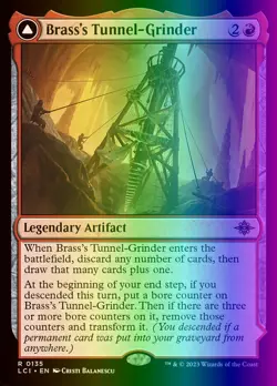 MTG Brass's Tunnel-Grinder (135/535) The Lost Caverns of Ixalan LP FOIL - Image 1