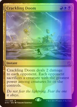 MTG Magic the Gathering Crackling Doom (171/282) Khans of Tarkir LP FOIL - Image 1