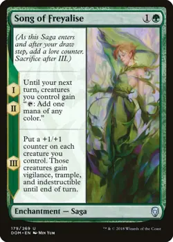MTG Magic the Gathering Song of Freyalise (179/296) Dominaria NM - Image 1