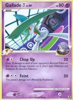 Pokemon Gallade E4 (20/131) Rising Rivals HP HOLO - Image 1
