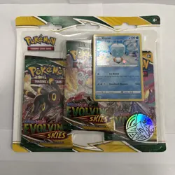 POKEMON SWORD SHIELD EVOLVING SKIES 3-PACK Blister BOOSTER EISCUE PROMO 820650808814 - Image 1