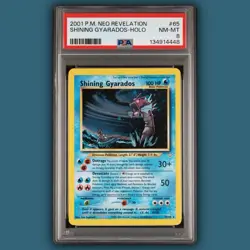 Shining Gyarados 2001 Pokemon Neo Revelation Unlimited NEW CERT PSA 8 #65/64 - Image 1