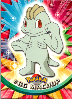 Machop #66 - Pokemon Topps - Green Logo - Image 1