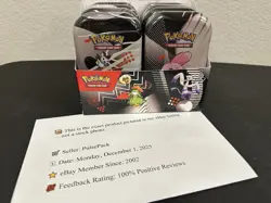 Pokemon Unova Black Bolt & White Flare Mini Tin, 8 Tins 16 Packs, Factory Sealed - Image 1