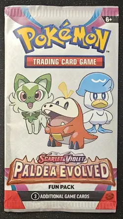 Pokemon Paldea Evolved Fun Pack New Factory Sealed Scarlet & Violet Booster 1x - Image 1