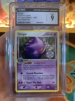 2006 Pokemon EX Legend Maker Gengar Gym Challenge World’s Qualifier - CGC 9 - Image 2