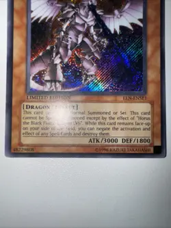 Yugioh - Horus the Black Flame Dragon LV8 EEN-ENSE1 Secret Rare Promo - Image 2