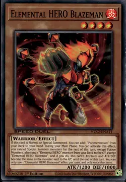 Elemental HERO Blazeman Speed Duel Common LEHD-ENA16 Yu-Gi-Oh! - Image 1