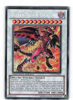 Yugioh ROTER NOVA-DRACHE , ct07-de005 Secret Rare deutsch Exc Limitierte Auflage - Image 1