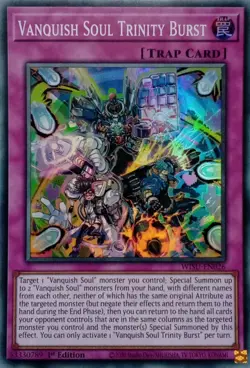 WISU-EN026 VANQUISH SOUL TRINITY BURST SUPER RARE 1ST EDITION YuGiOh CARD - Image 1