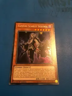 YUGIOH Secret Rare Vampire Scarlet Scourge DASA-EN005 1st Edition - Image 1