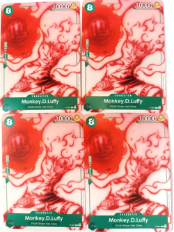 4 Pack of One Piece Monkey D Luffy P-061 Trading Card Game TCG CCG - Image 1