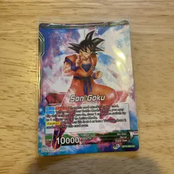 Son Goku Ferocious Strike - Dragon Ball Z Metal Gold Etched Art Trading Card Tc1 - Image 2