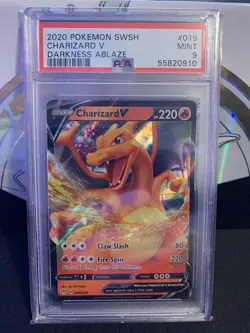 Charizard V Darkness Ablaze 019/189 PSA 9 Mint Pokemon Card TCG - Image 1