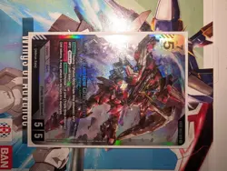FRESHLY PULLED Gundam Card Game TCG - Justice Gundam GD01-006 - LR - M/NM - Image 1