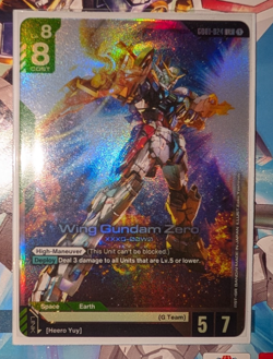 FRESHLY PULLED Gundam Card Game TCG - Wing Gundam Zero GD01-024 LR - M/NM - Image 1