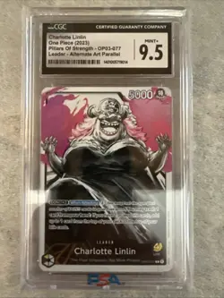 Charlotte Linlin One Piece 2023 OP03-077 Alternate Art Card CGC 9.5 - Image 1
