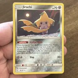 Pokemon card Jirachi 99/181 sun and moon S&M Team Up Holo stellar wish ability - Image 1